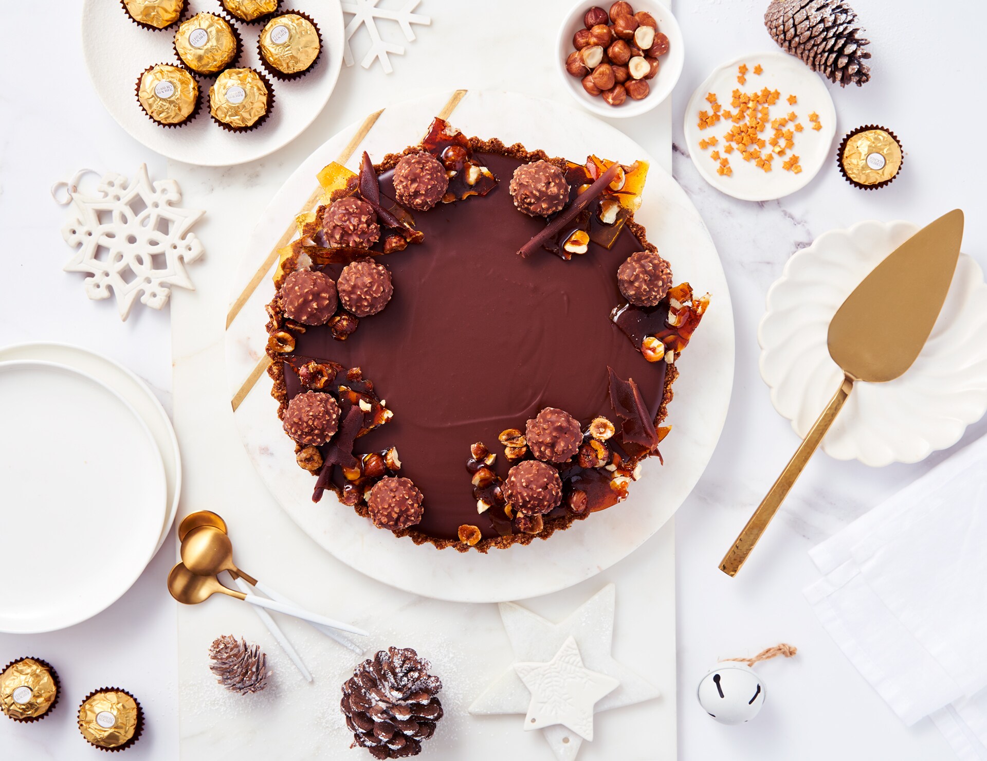 Ferrero Christmas Festive Chocolate Tart