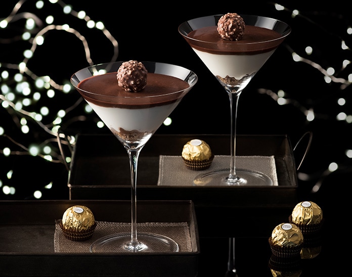 Tiramissú na Taça com Ferrero Rocher