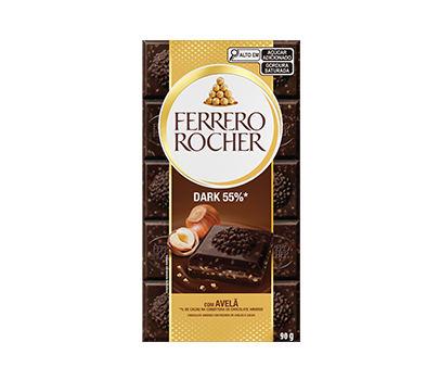 Tablete Dark 55% com Avelã; 90g