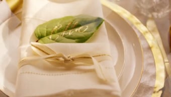 Serviette de table stylisée