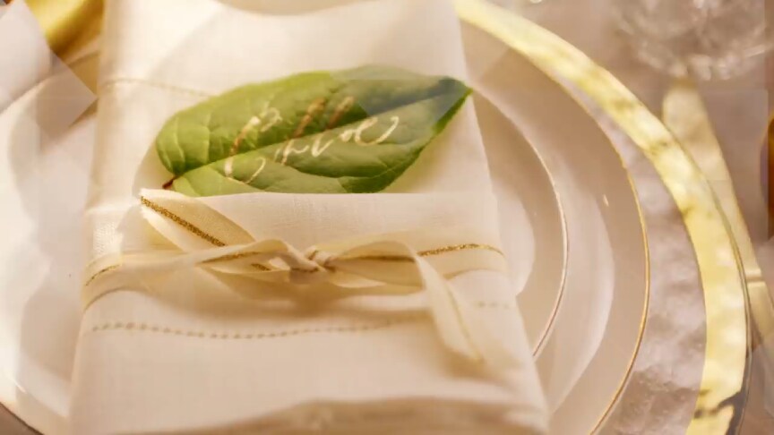 Serviette de table stylisée