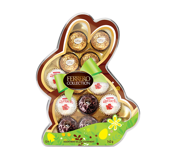 Boîte Ferrero Collection® en forme de lapin contenant 13 confiseries