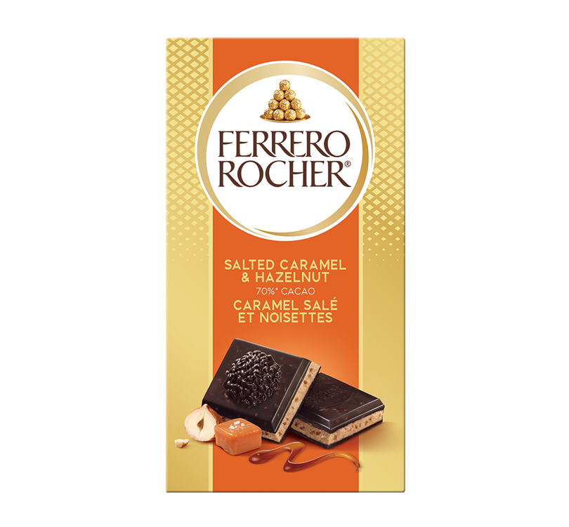 Salted Caramel and Hazelnut 70% Cacao Dark Chocolate