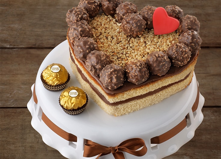 Pastel de San Valentín en forma de Corazón