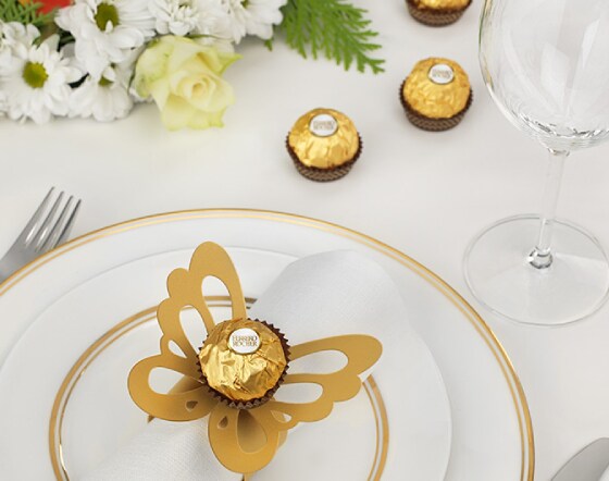 Ferrero Rocher napkin ring