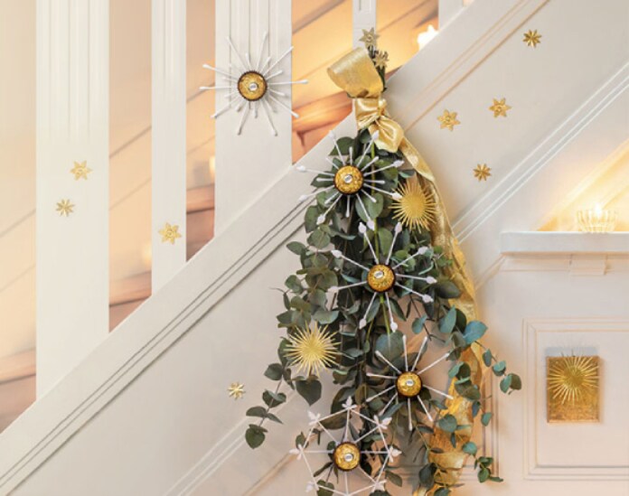 Wintersterne aus Wattestäbchen