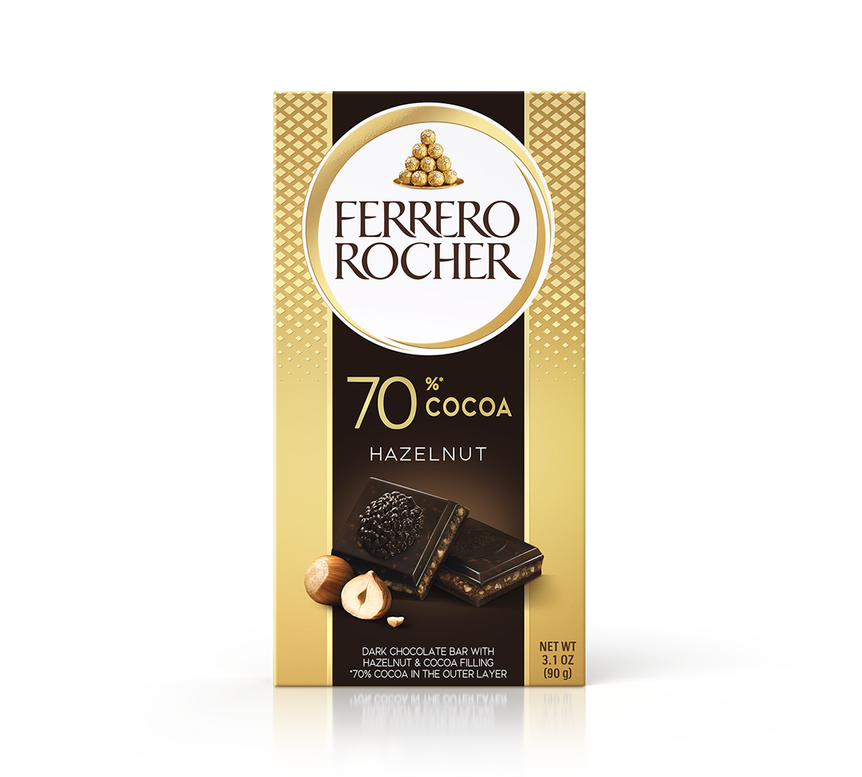 Tableta de chocolate negro 70% con avellanas