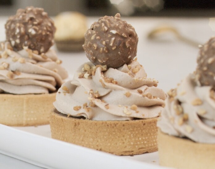 Petites tartes pralinées Ferrero Rocher