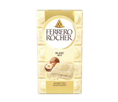 Tablette Ferrero Rocher au chocolat blanc aux noisettes