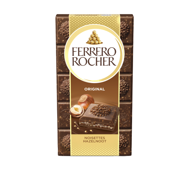 Tablette Ferrero Rocher Chocolat Au Lait et Noisettes