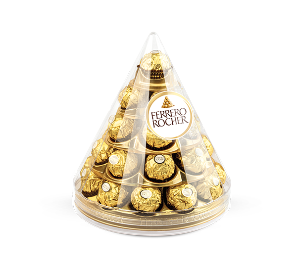 28 darabos Ferrero Rocher piramis