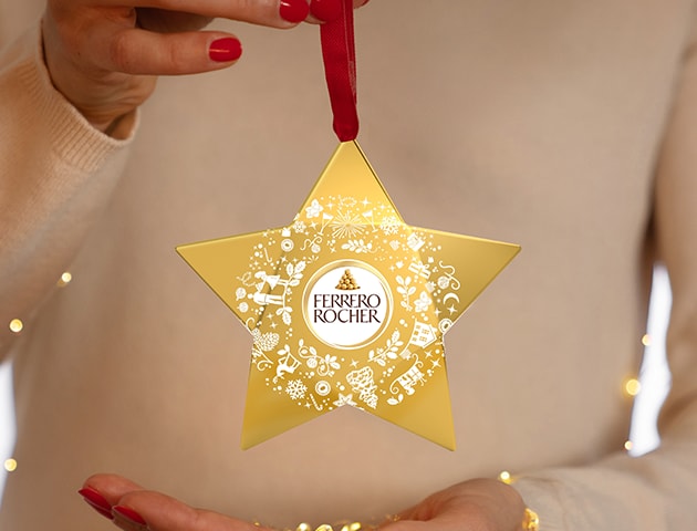 Ferrero Rocher Star Ornament 3 pieces