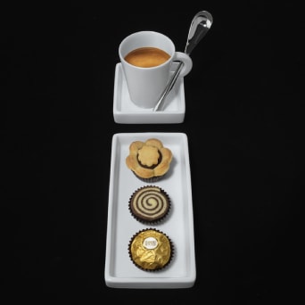 Café gourmand con tartine
