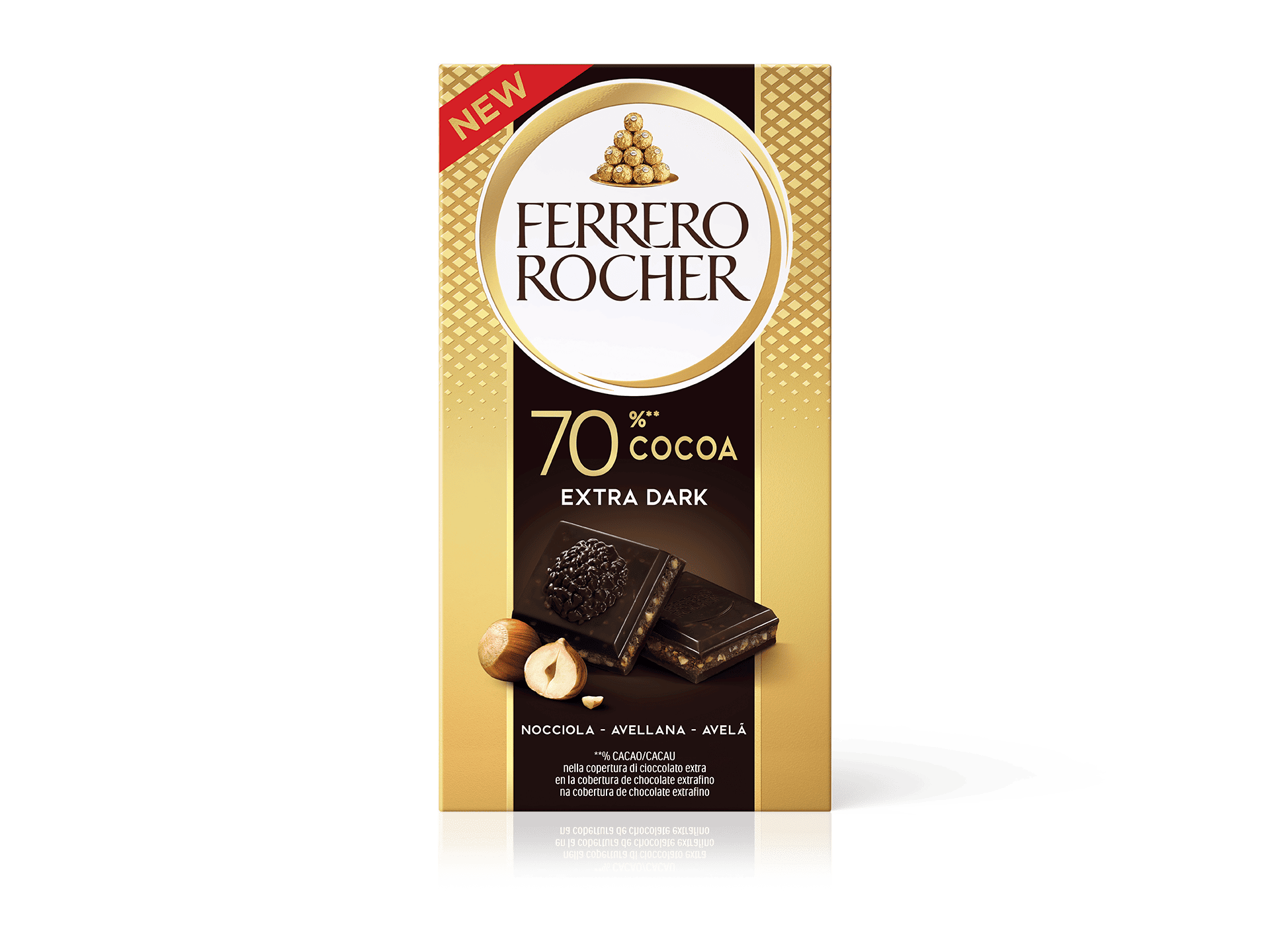 TAVOLETTE FERRERO ROCHER CIOCCOLATO EXTRA FONDENTE 70% CON NOCCIOLE