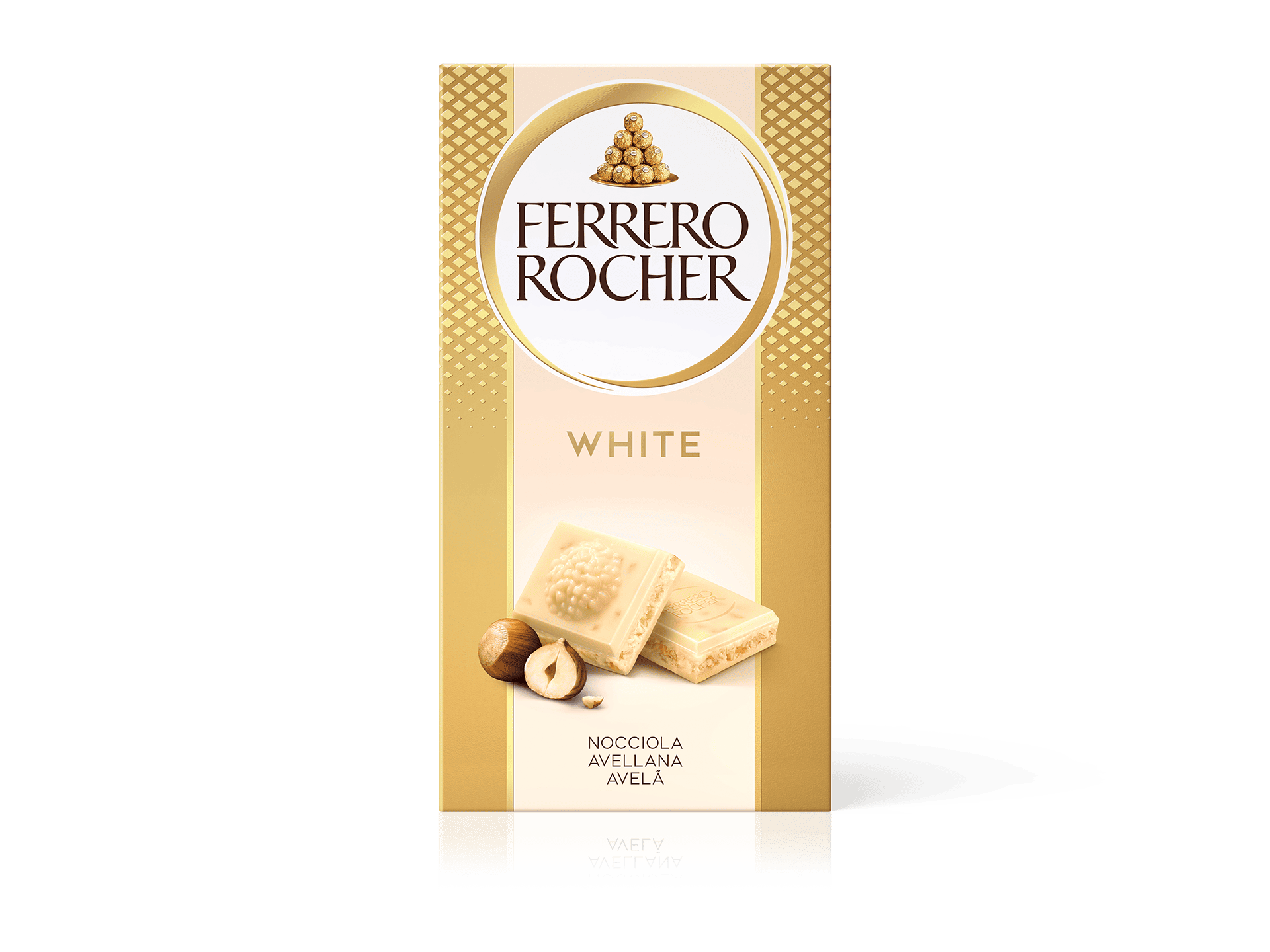 Tavoletta di cioccolato bianco con nocciole