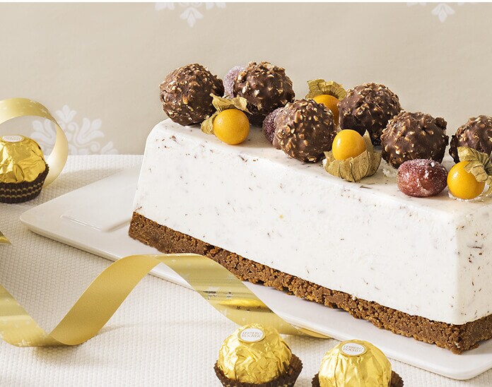 Ferrero Rocher spicy biscuit parfait 