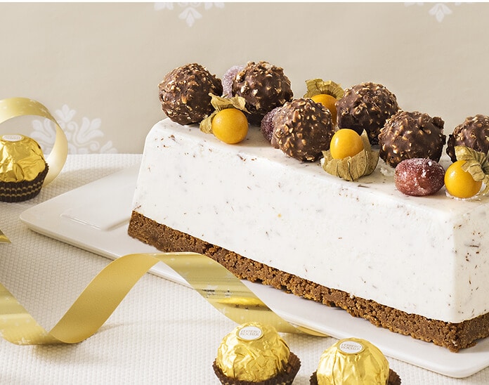 Ferrero Rocher spicy biscuit parfait 