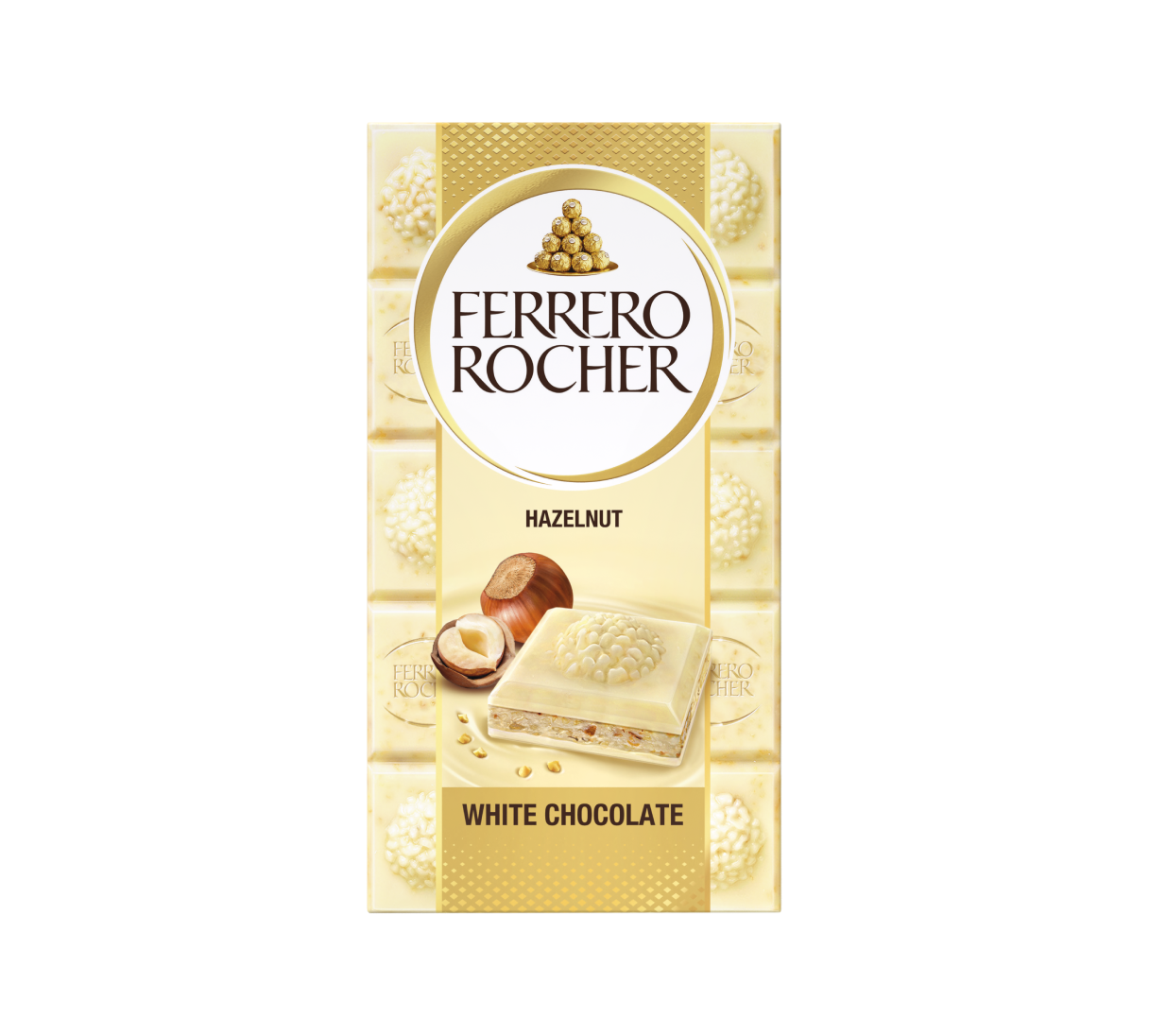 FERRERO ROCHER WHITE CHOCOLATE BAR WITH HAZELNUT 