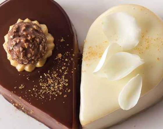 Valentine's day drops with ganache filling