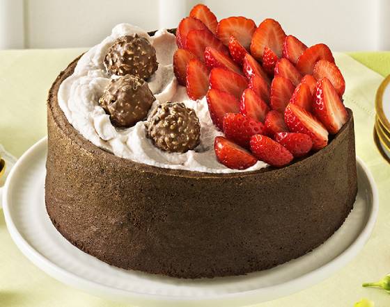 Ferrero Rocher strawberry & chocolate charlotte