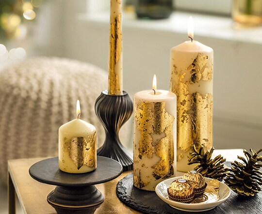 Gouden vintage kaarsen