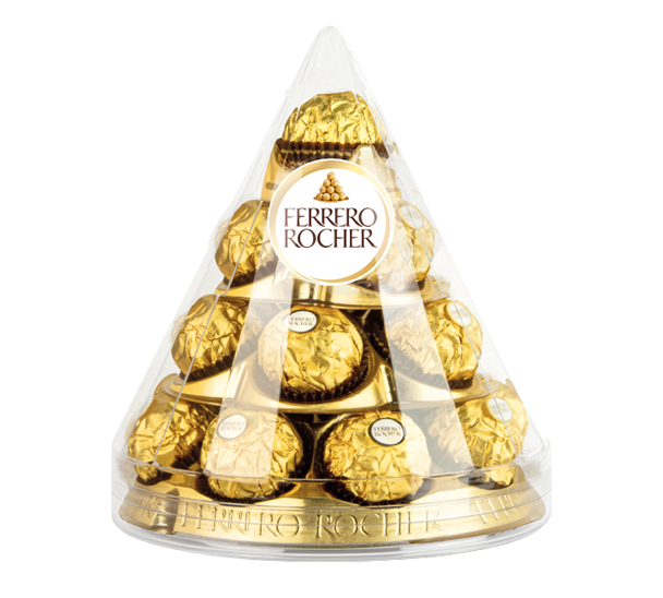 Pirâmide Ferrero Rocher; 28 unidades