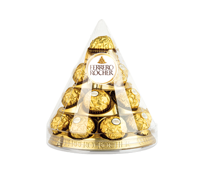 Pirâmide Ferrero Rocher; 28 unidades