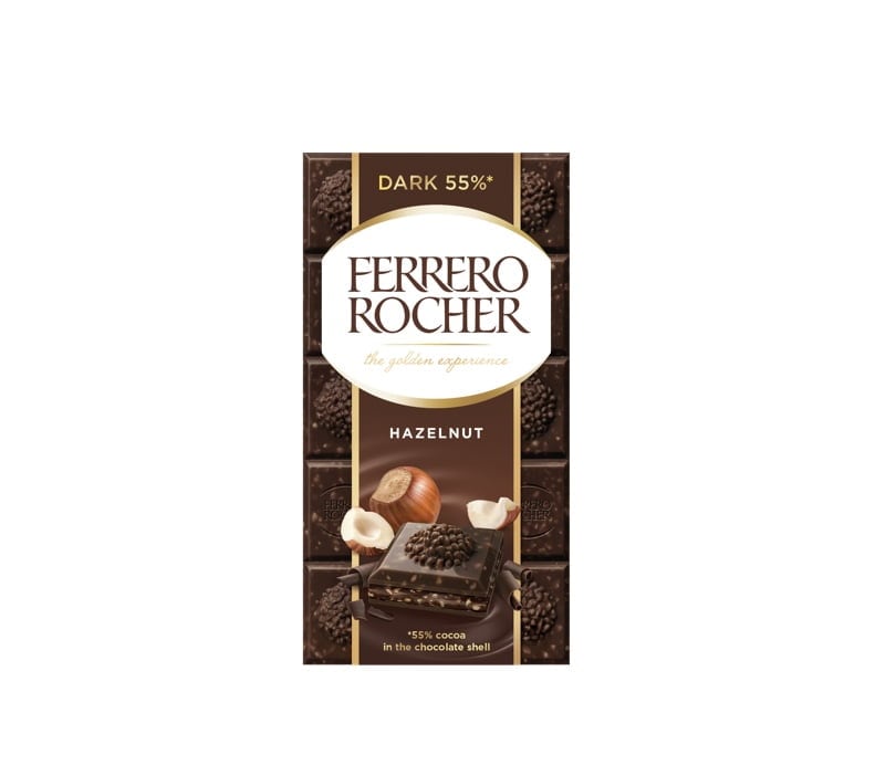 Dark 55% Chocolate Bar With Hazelnut