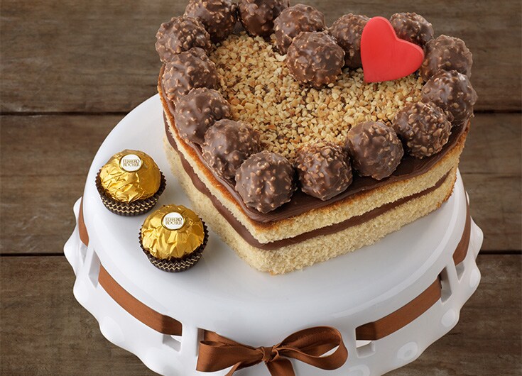 Valentine's Day heart-shaped cake