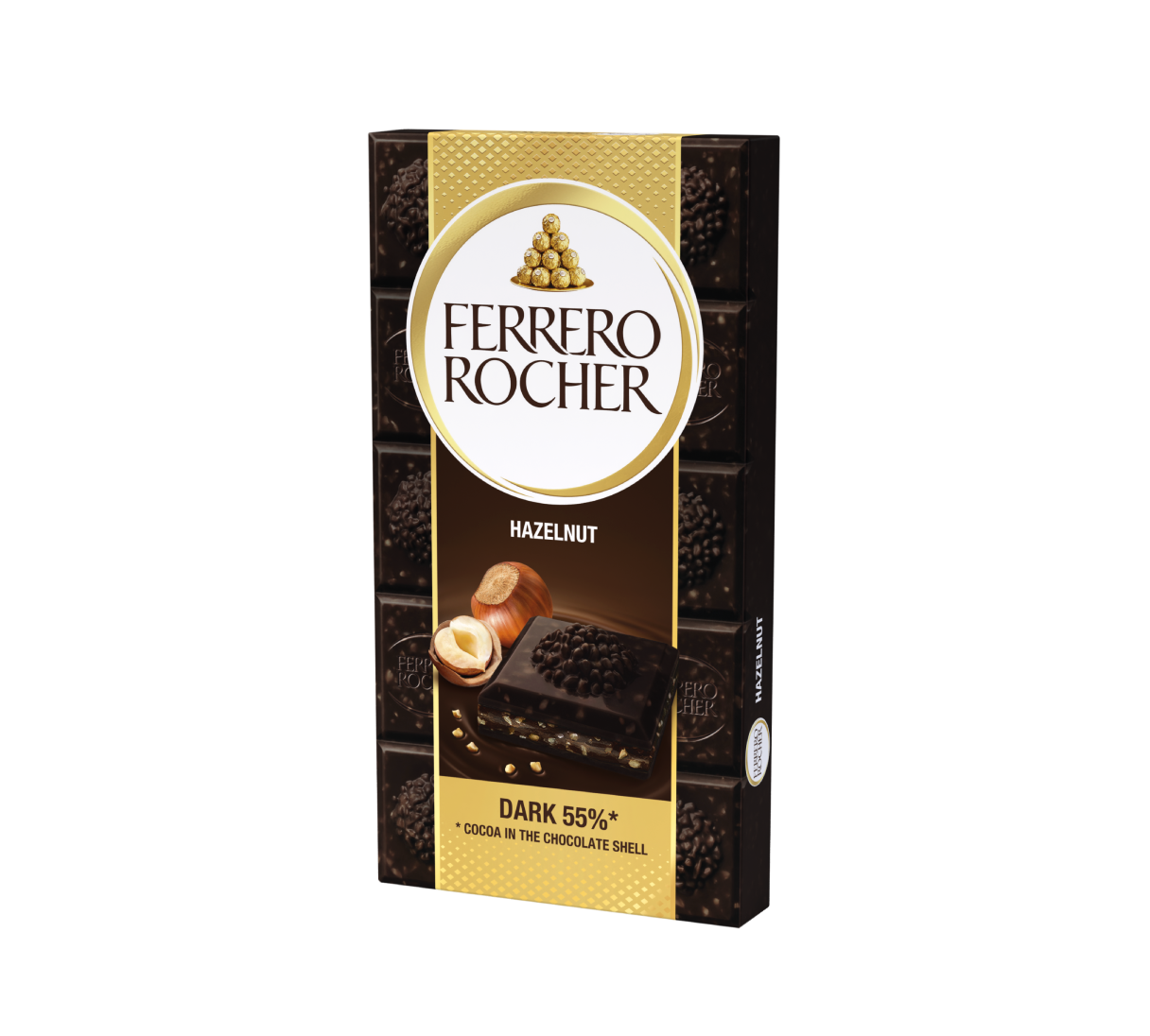 Mörk Chokladkaka 55 % med Hasselnötter