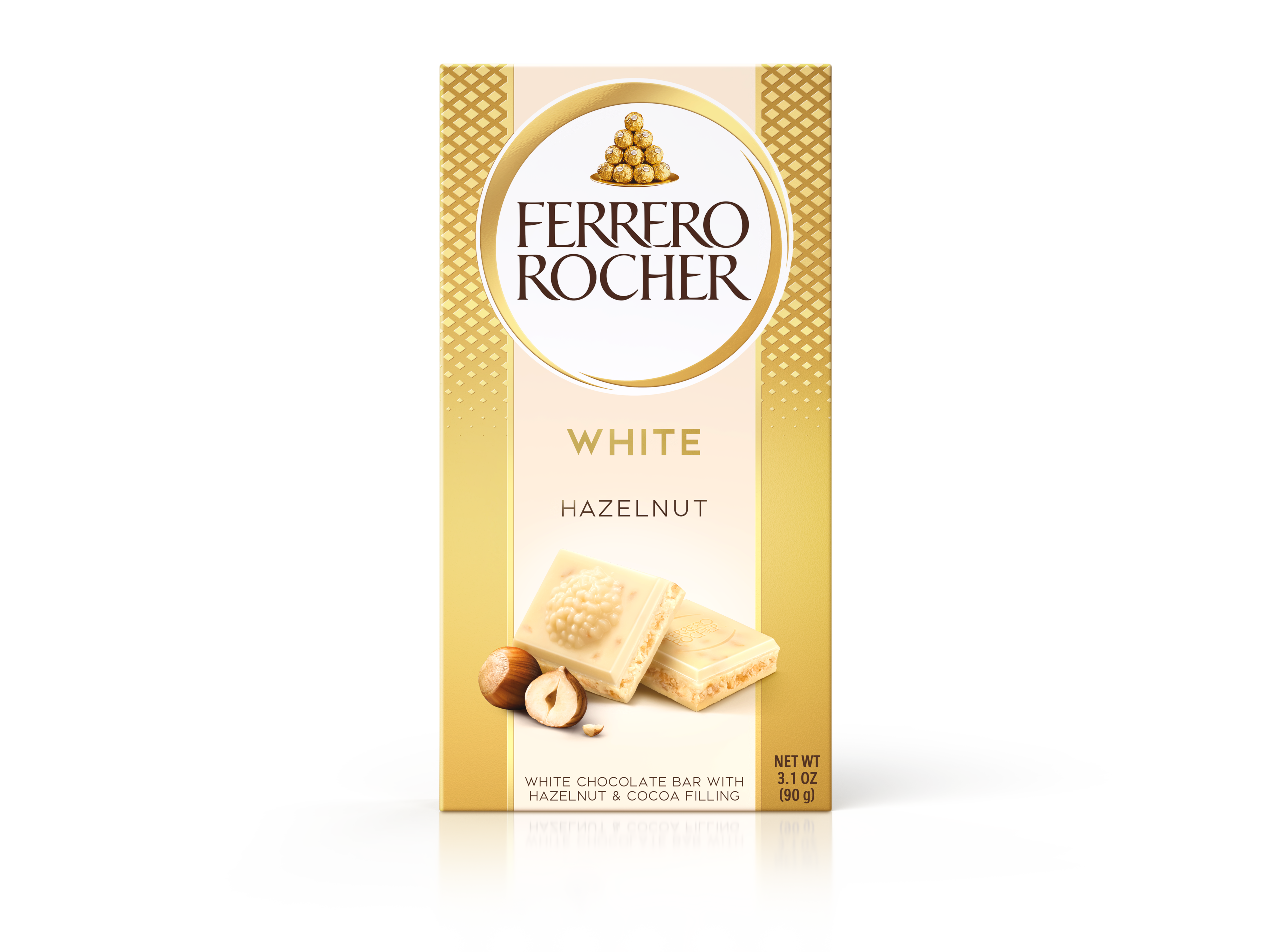 White Chocolate Bar With Hazelnut 
