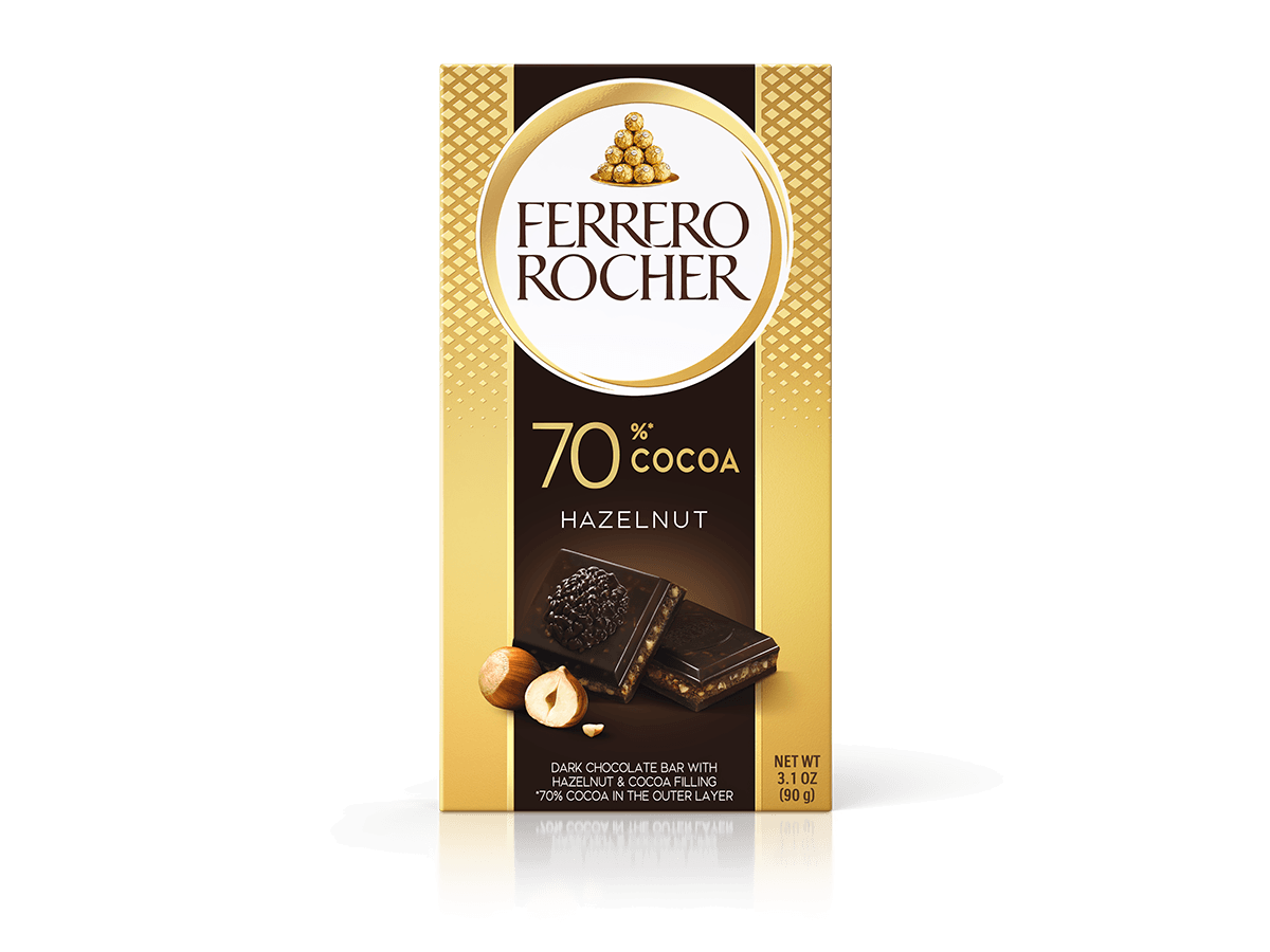 Ferrero Rocher® Dark 70% Chocolate Bar With Hazelnut