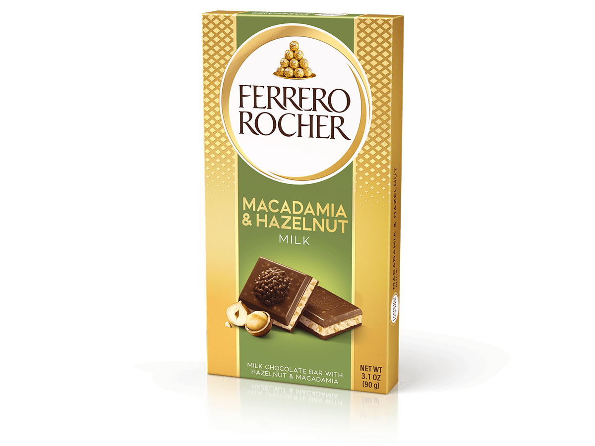 Ferrero Rocher® Milk Chocolate Bar With Hazelnut And Macadamia Dx