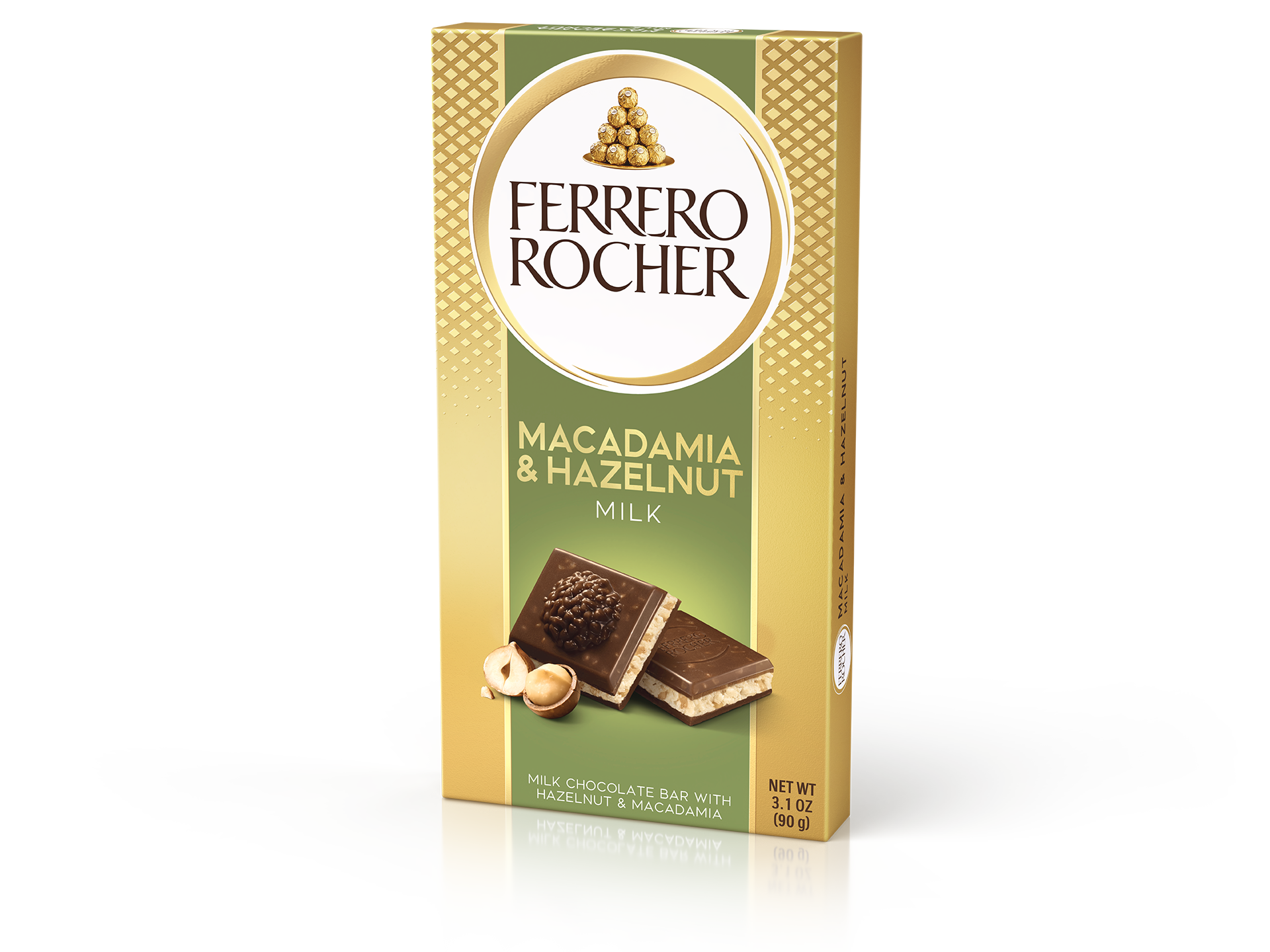 MILK CHOCOLATE BAR WITH HAZELNUT AND MACADAMIA