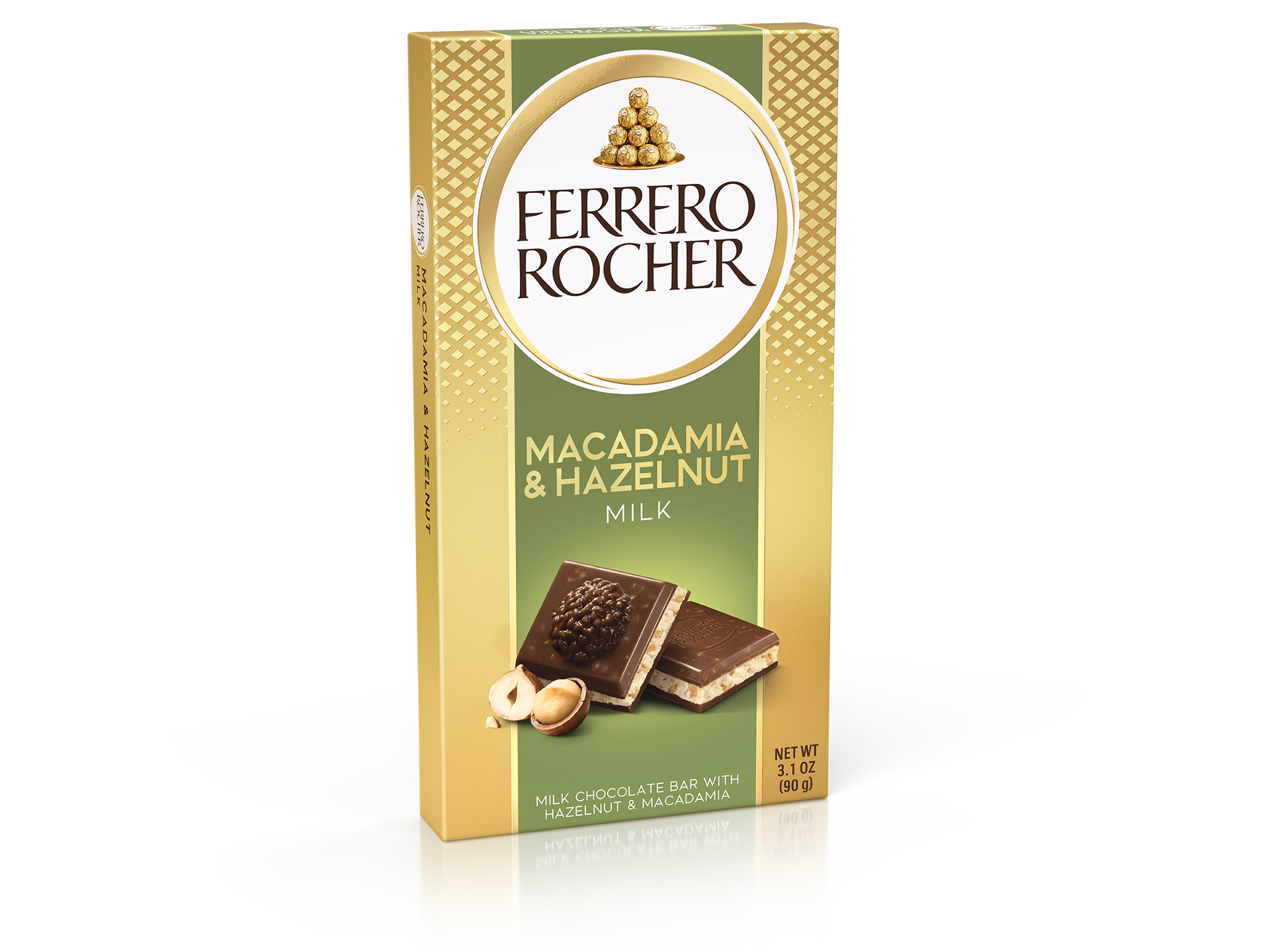 MILK CHOCOLATE BAR WITH HAZELNUT AND MACADAMIA